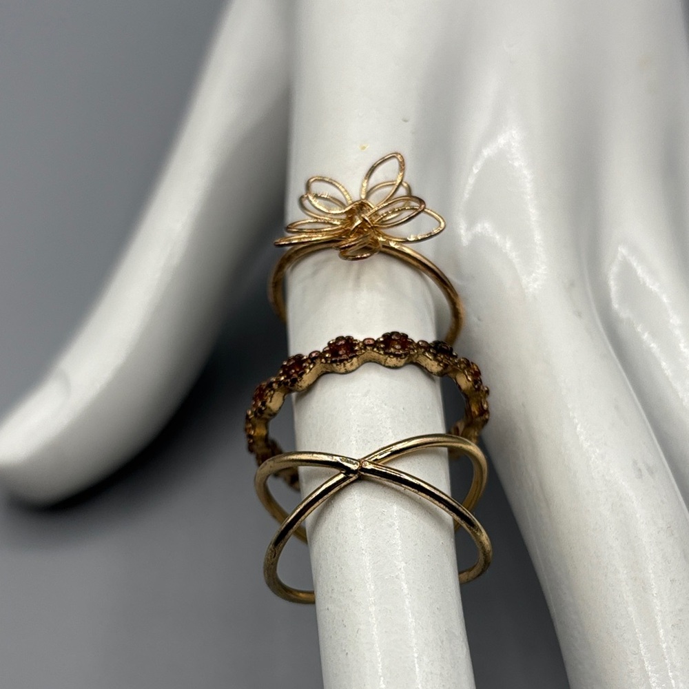 Trio Gold Tone Ring Set JP343 2/$20